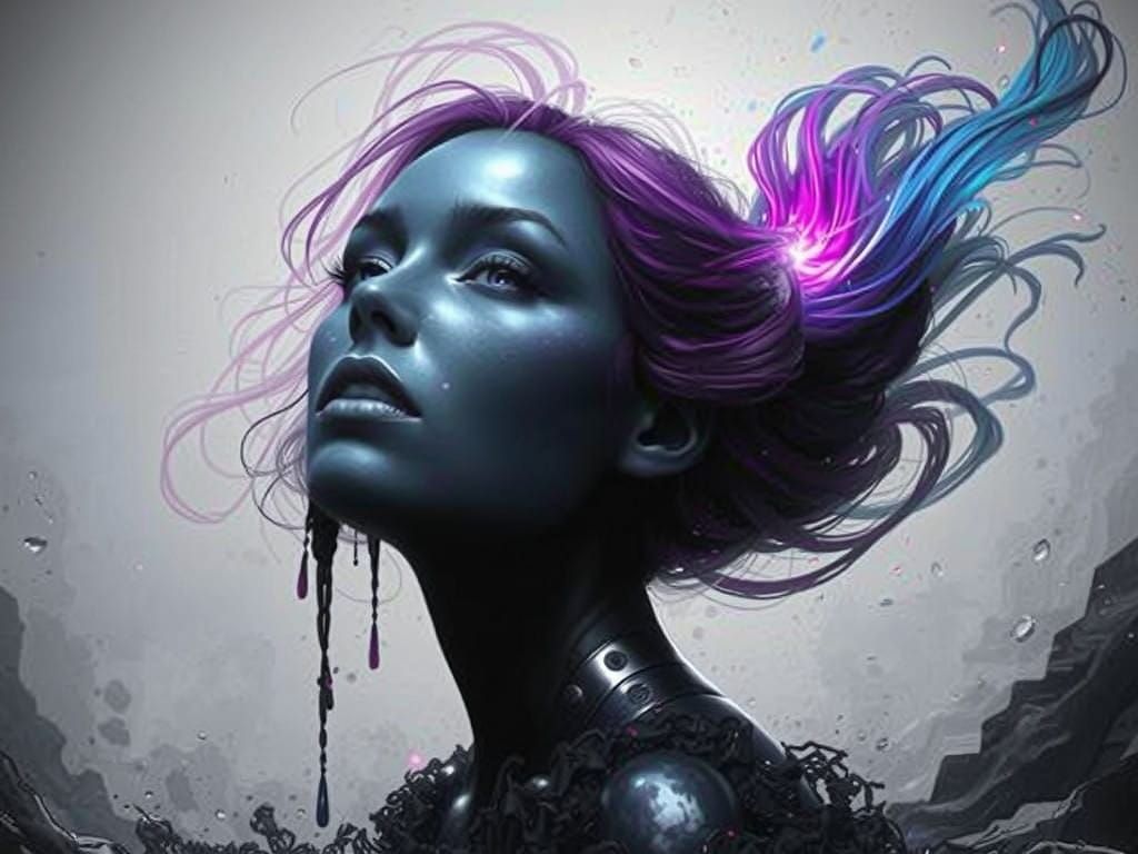 Radiant Figure Emerges from Cosmic Abyss in Hyper-Realistic....