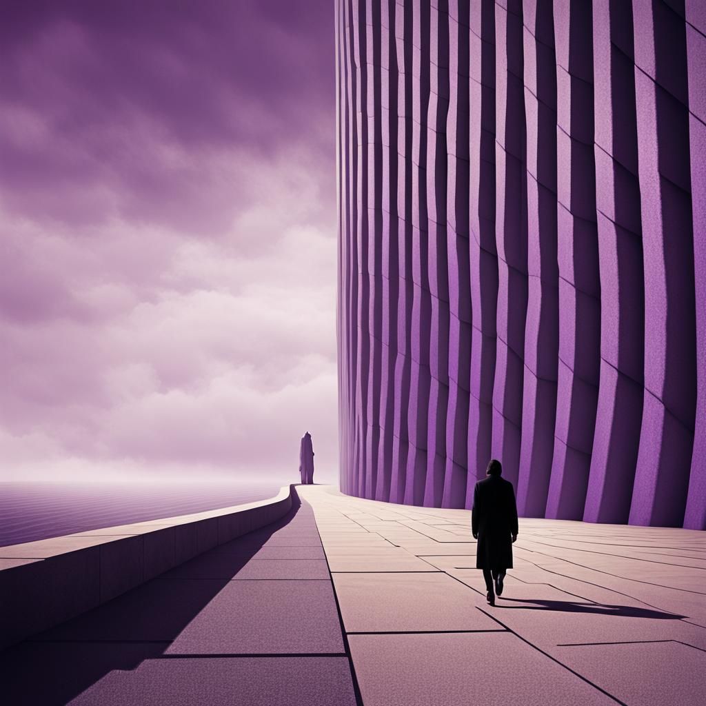 Monumental Surreal Architecture in Precisionist Brutalist St...