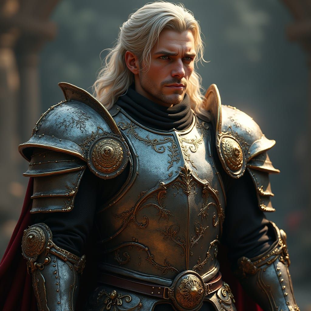 Epic Fantasy Paladin in Photorealistic Armor
