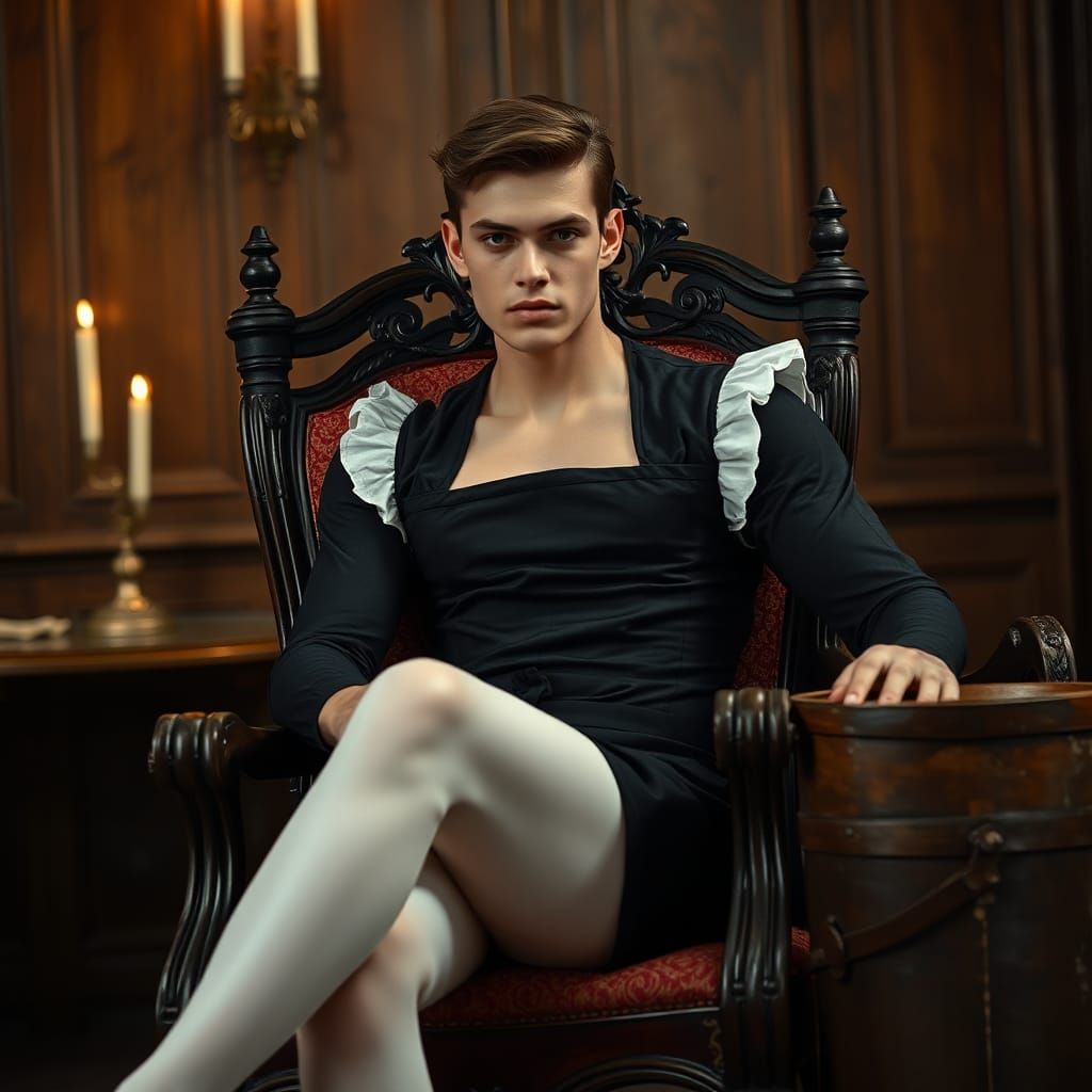 Maidcore Portrait: A Study in Realism and Introspection