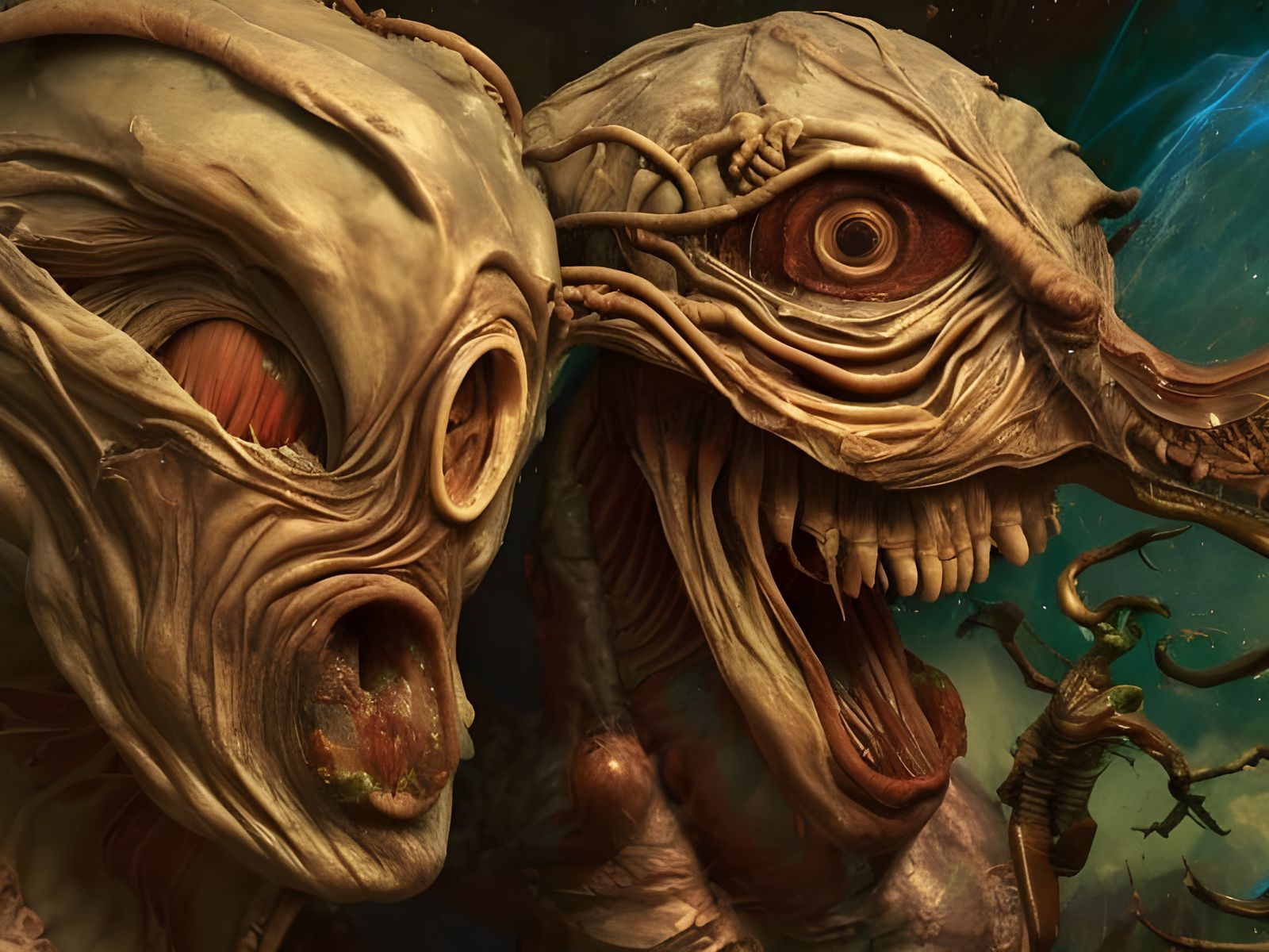 Dreamlike Alien Feast in Hyperrealistic Detail