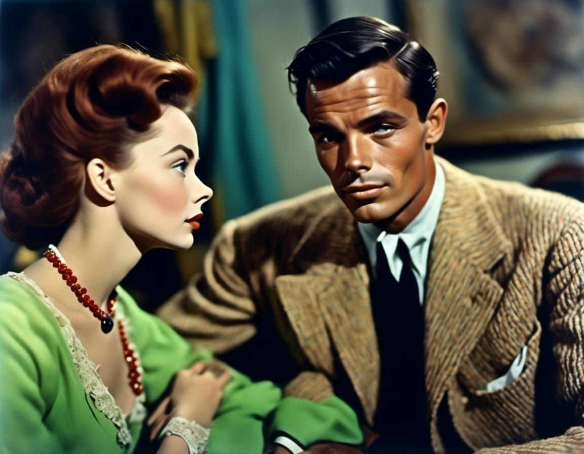 vintage technicolor couple