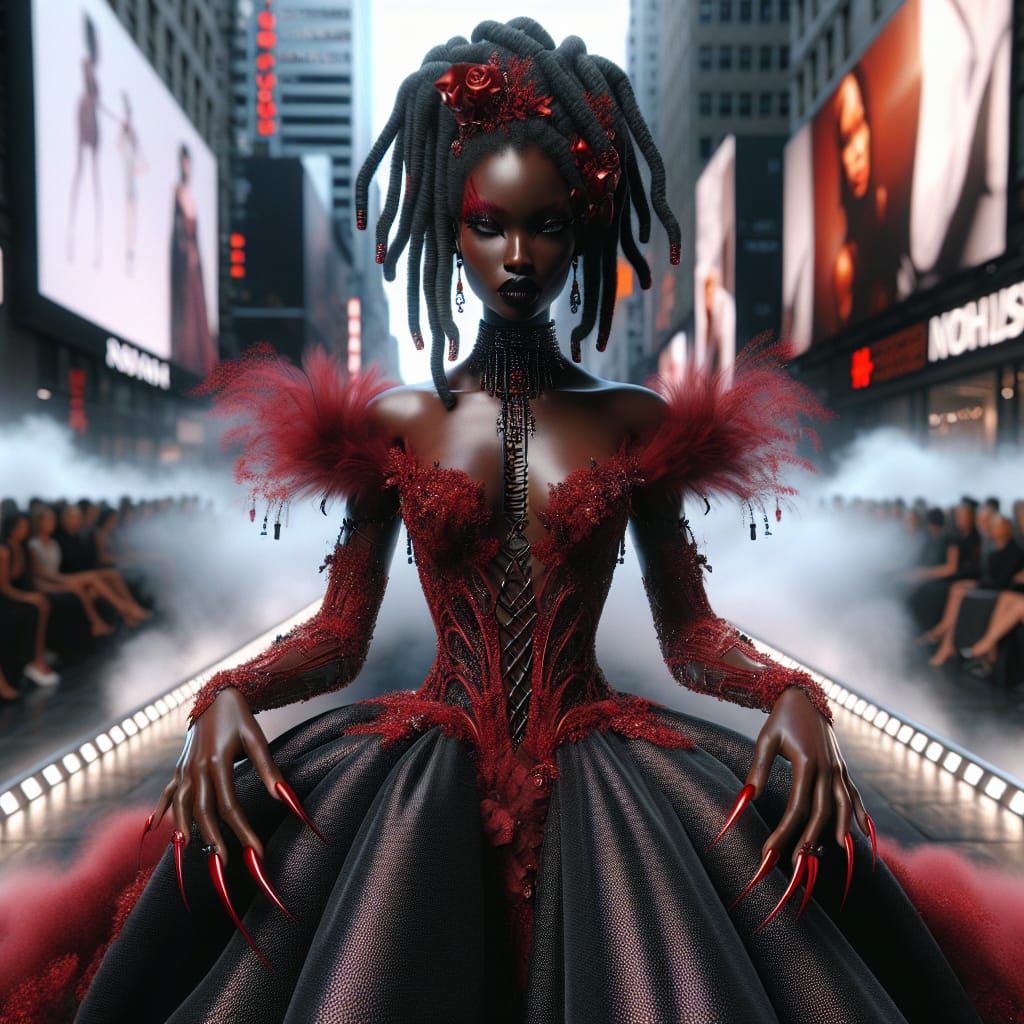 Halloween Couture in Times Square: 4K Digital Art