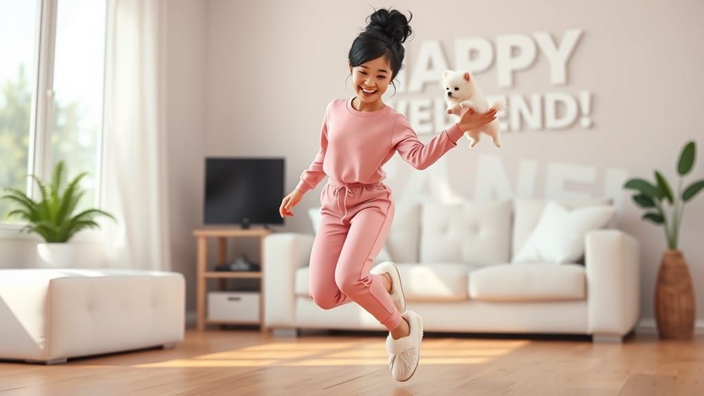 Joyful Moment in Pastel Colors, Inspired by Pixar's Vibrant ...