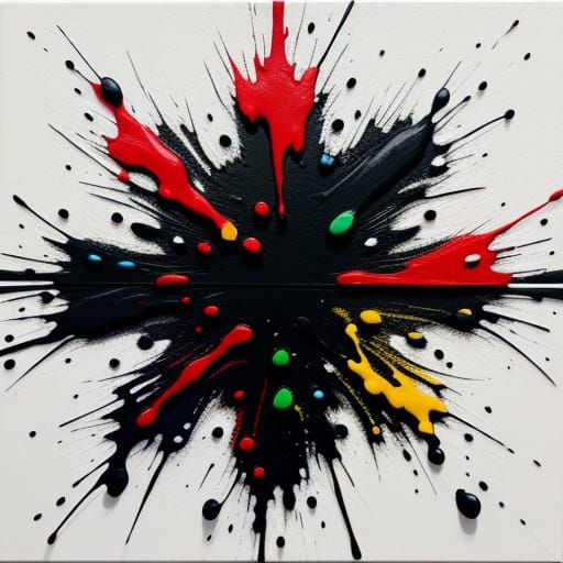 Vibrant Pollock-Inspired Abstraction