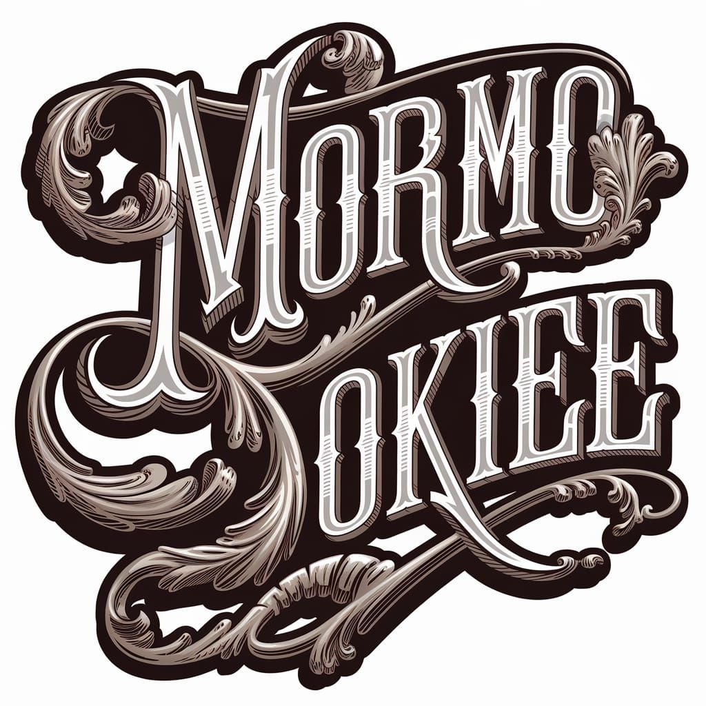 Ornate Font Design with Swirls and Curls