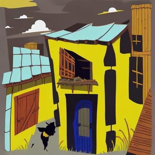 Eerie Field Mice Granary Raid Under Bloody Sky