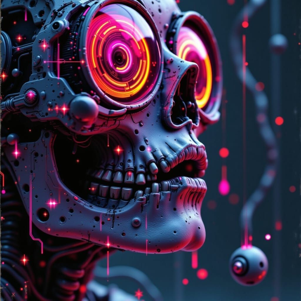 Murraypunk Cityscape in Neon Haze