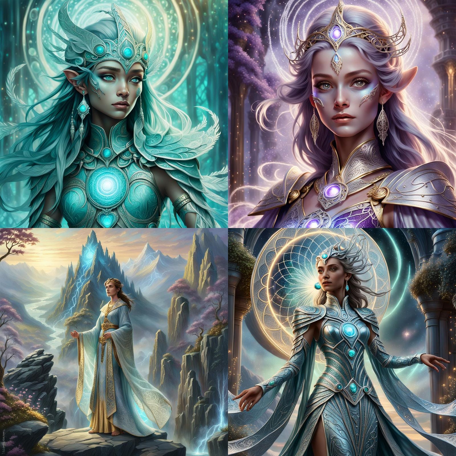 Ethereal Metalborn Seer with Flowing Metallic Armor