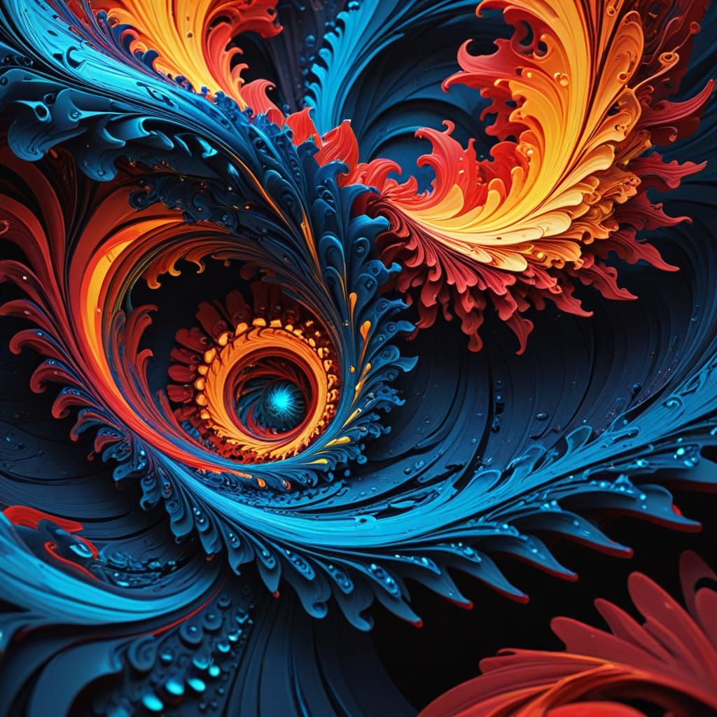 Ethereal Energy Vortex in Vibrant Hues