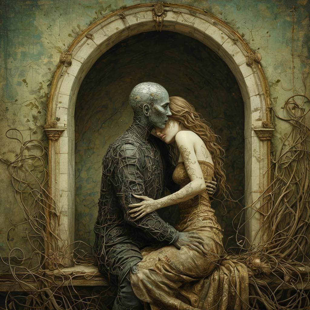 Entangled End: Intricate Relationship Illustration