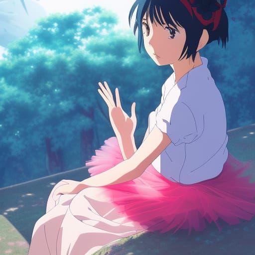 Anime Girl in Studio Ghibli Style Key Visual