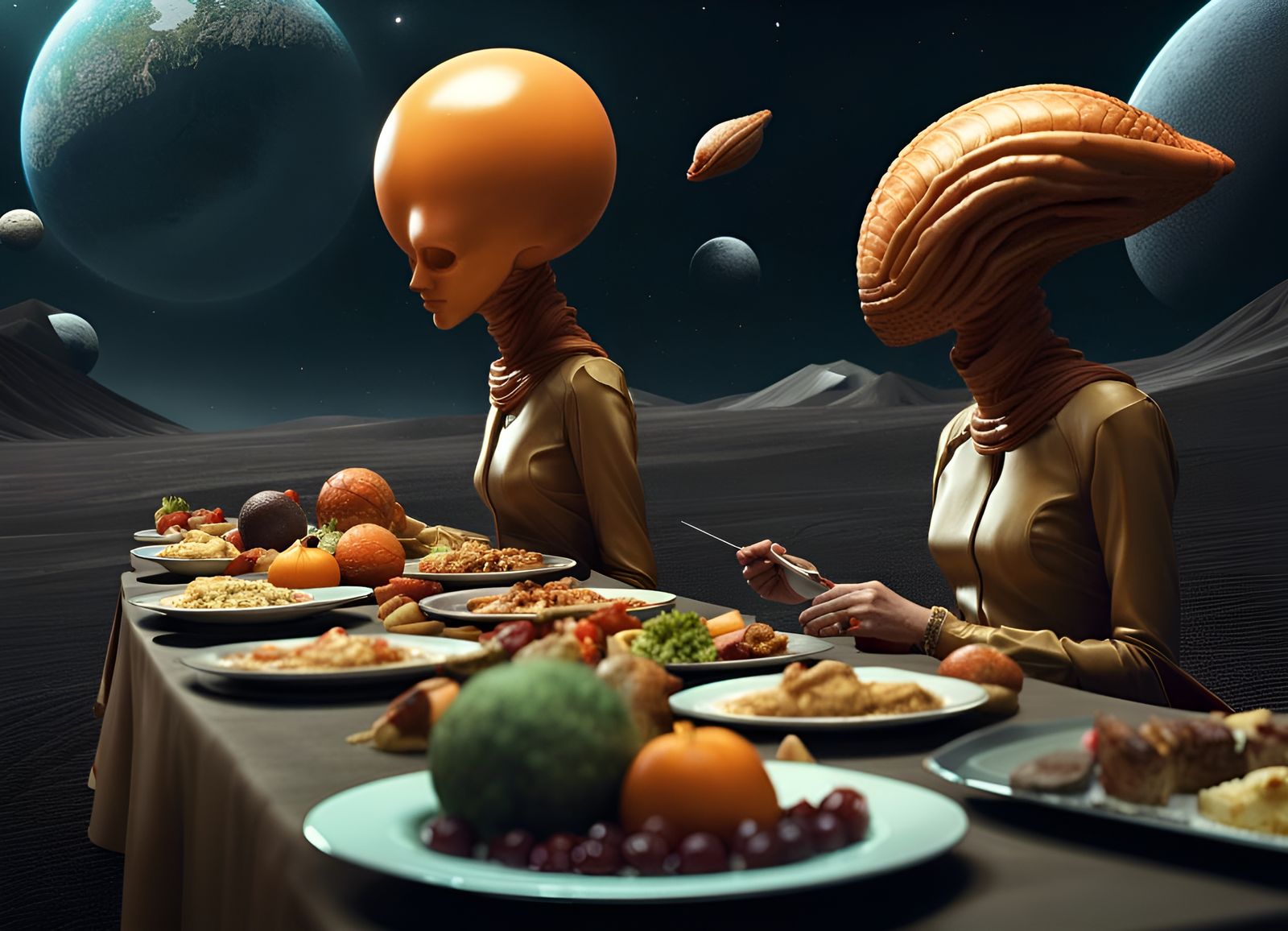 Extraterrestrial Fashion Show: A Hyperrealistic Feast for th...