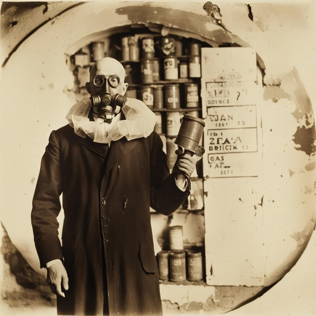 Antique Photograph of a Crazy Mad Scientist
