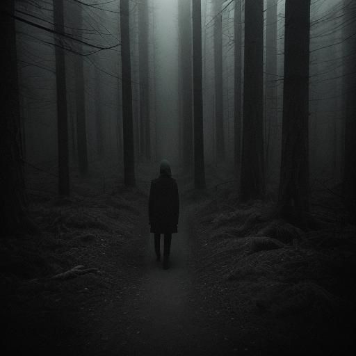 Slenderman's Eerie Forest Selfie