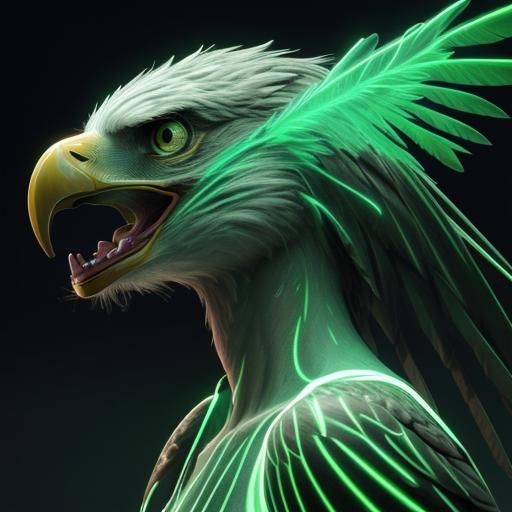 A hyper-realistic, life-sized depiction of a phosphorescent ...