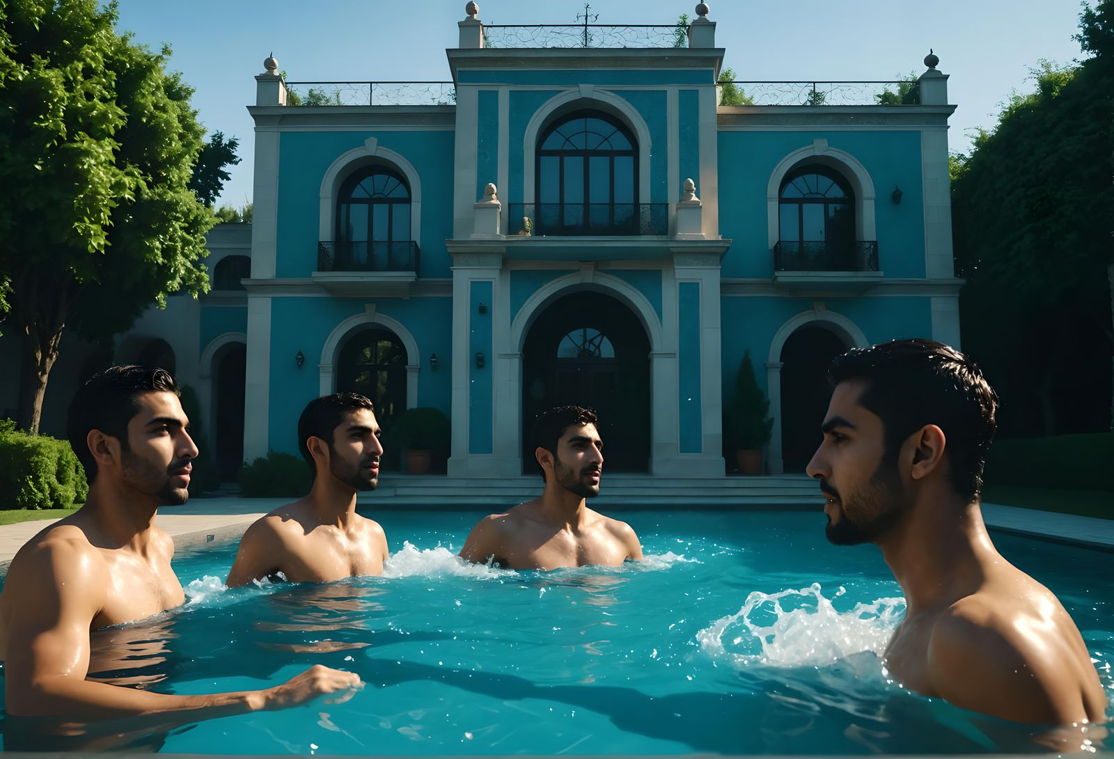 The oligarch’s son throws a private pool party