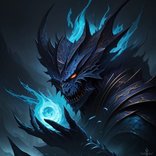 Fantasy Demon Concept Art in Dark Realm