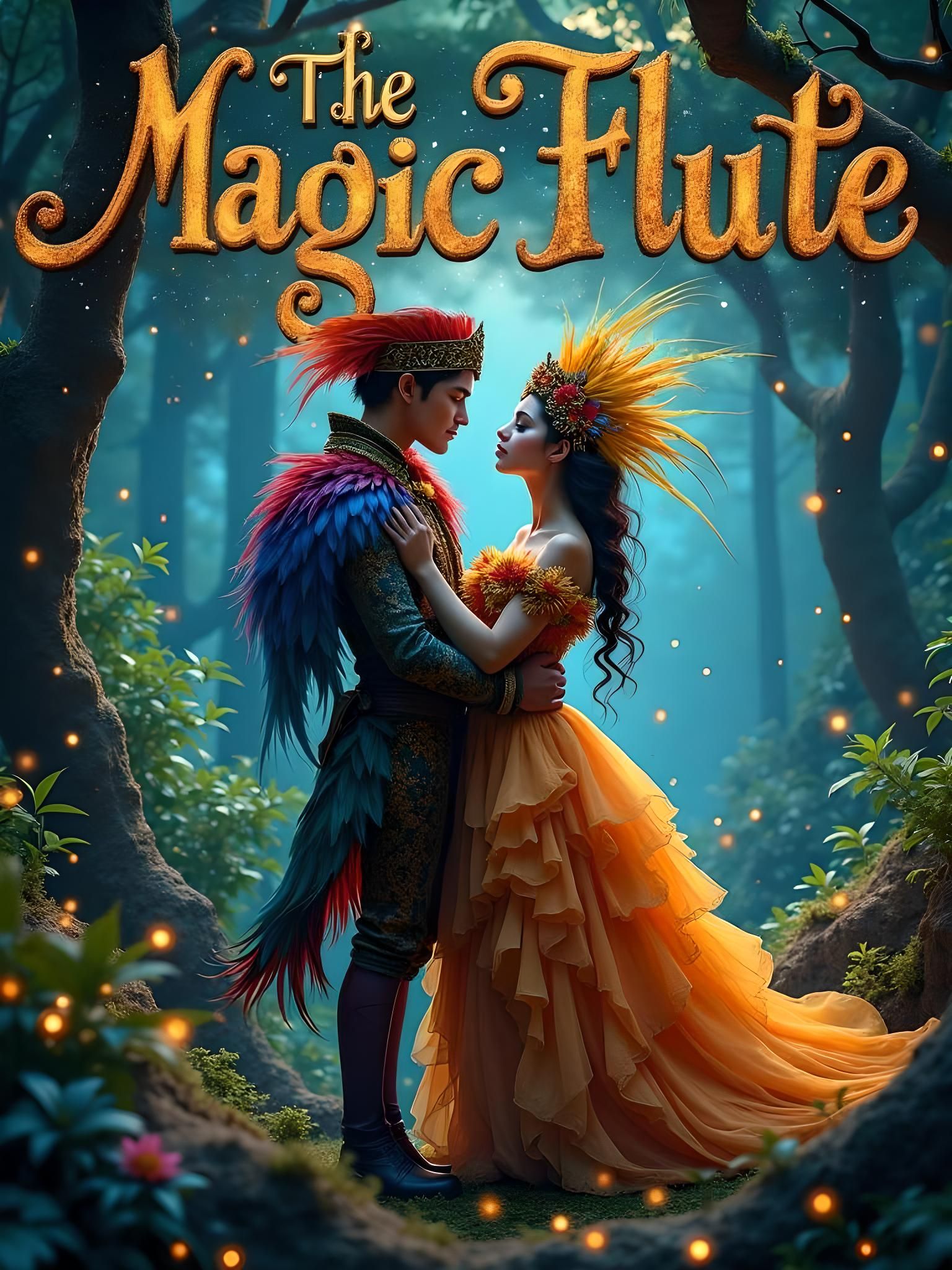 Feather Art: The Magic Flute Title