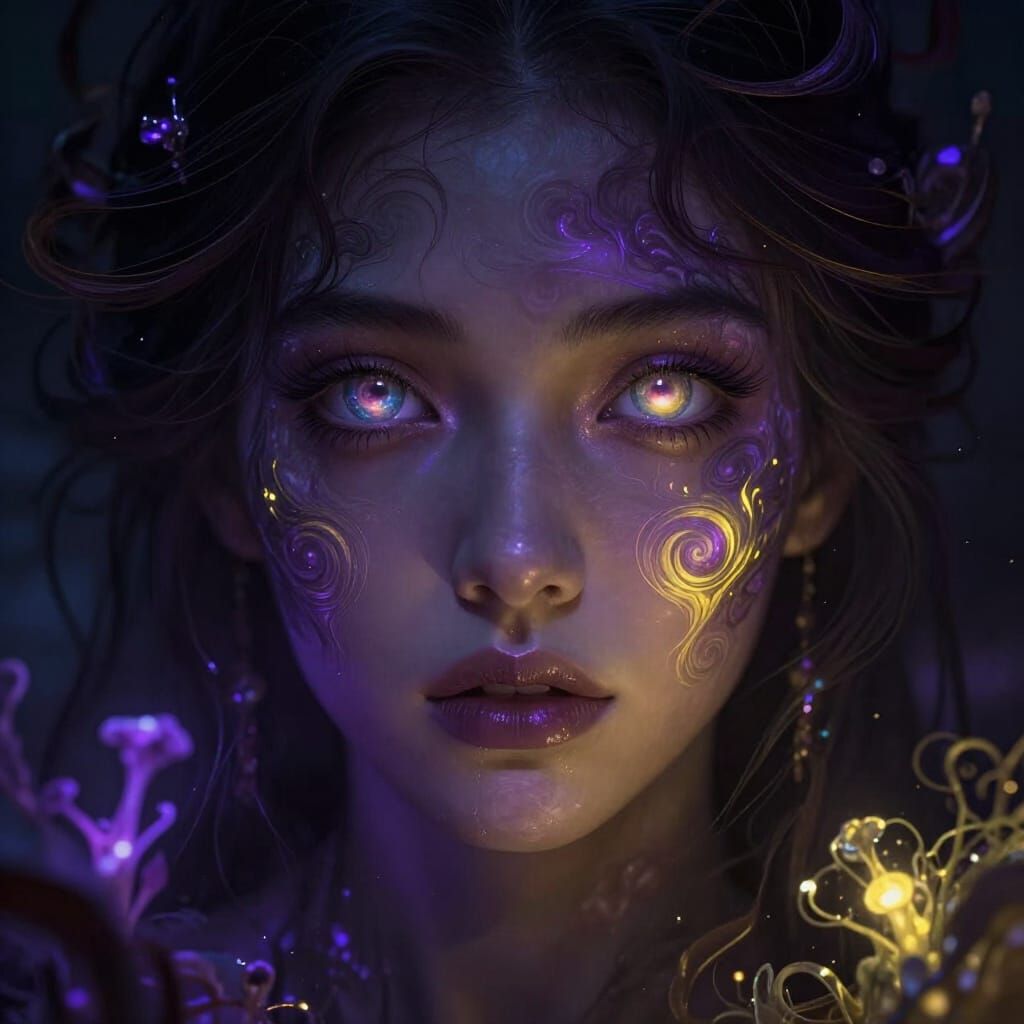 Ocean Eyes Woman Reflecting Cosmic Depths