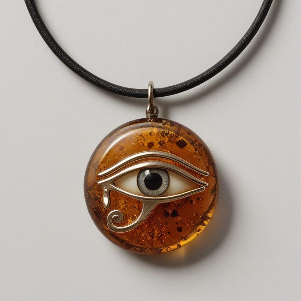 Eye of Horus Pendant in Minimalist Bauhaus Style