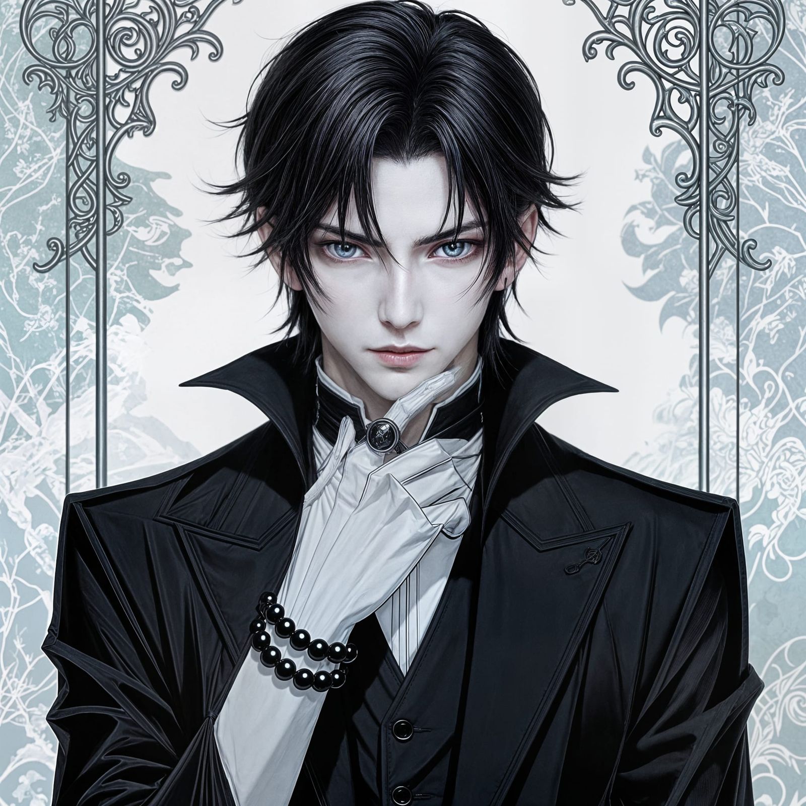 Anime Vampire Noble with Onyx Bracelet