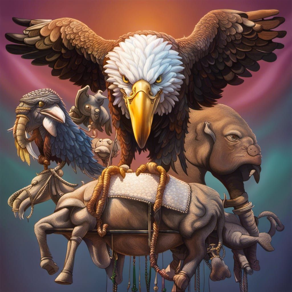 Eagle Marionette Master: Hyperrealistic Concept Art