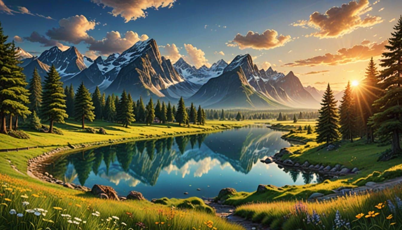 Spectacular Mountain Landscape