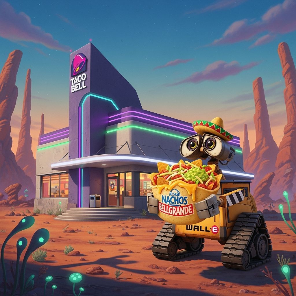 Wall-E at Taco Bell in Surreal Style