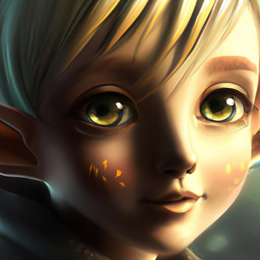 Enchanting Baby Elf Portrait in 8K Resolution