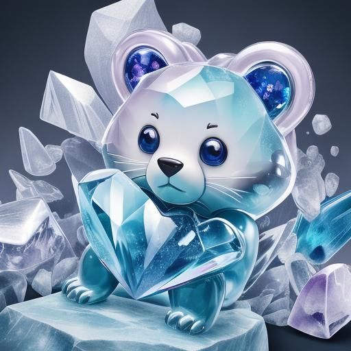 AI Generated Image of a Crystalline Bear