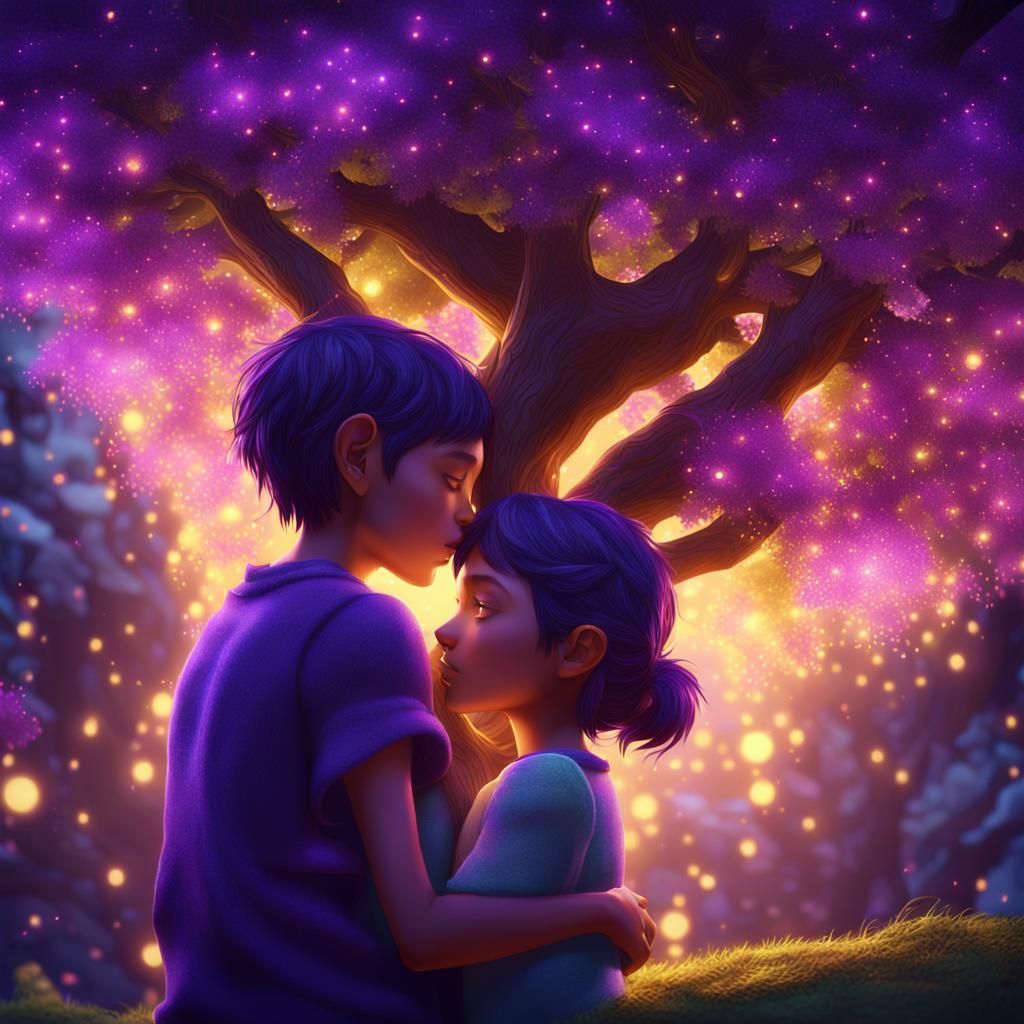 Dreamlike Nighttime Fantasy Landscape