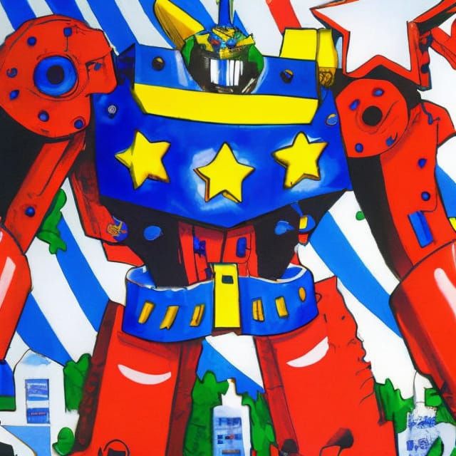 Detailed Robot Face Generated by AI