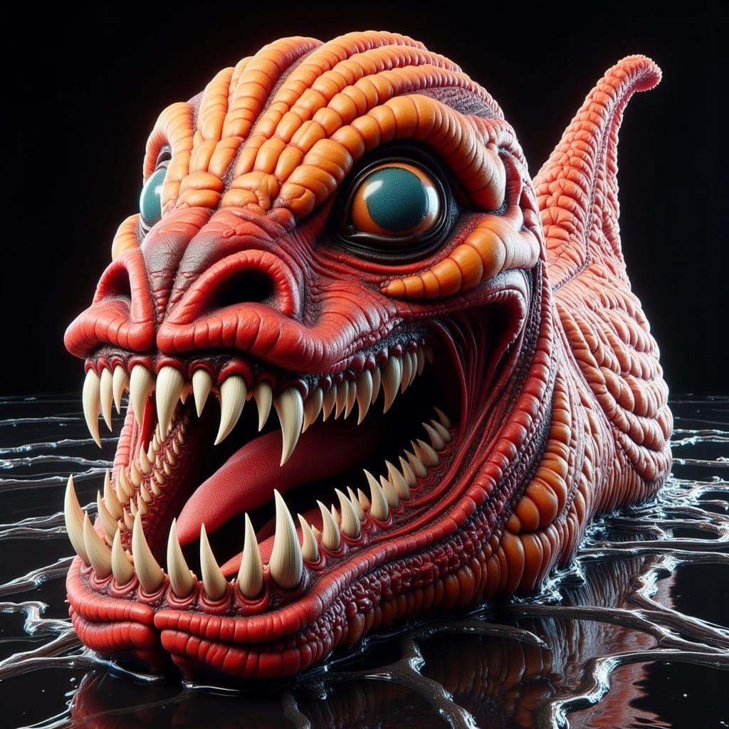 Ethereal Rubber Duck Abomination in Cyberpunk Aesthetic