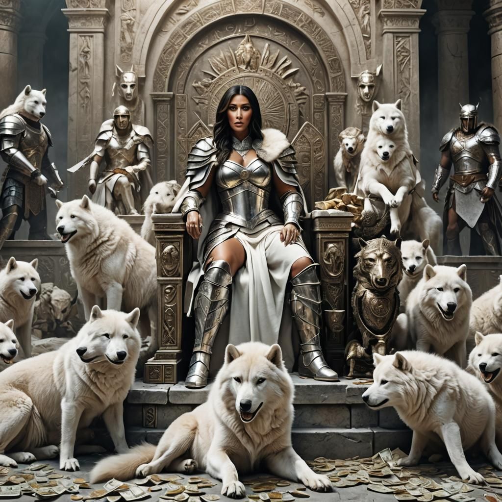 Kim Kardashian as Roman Gladiator in Arena