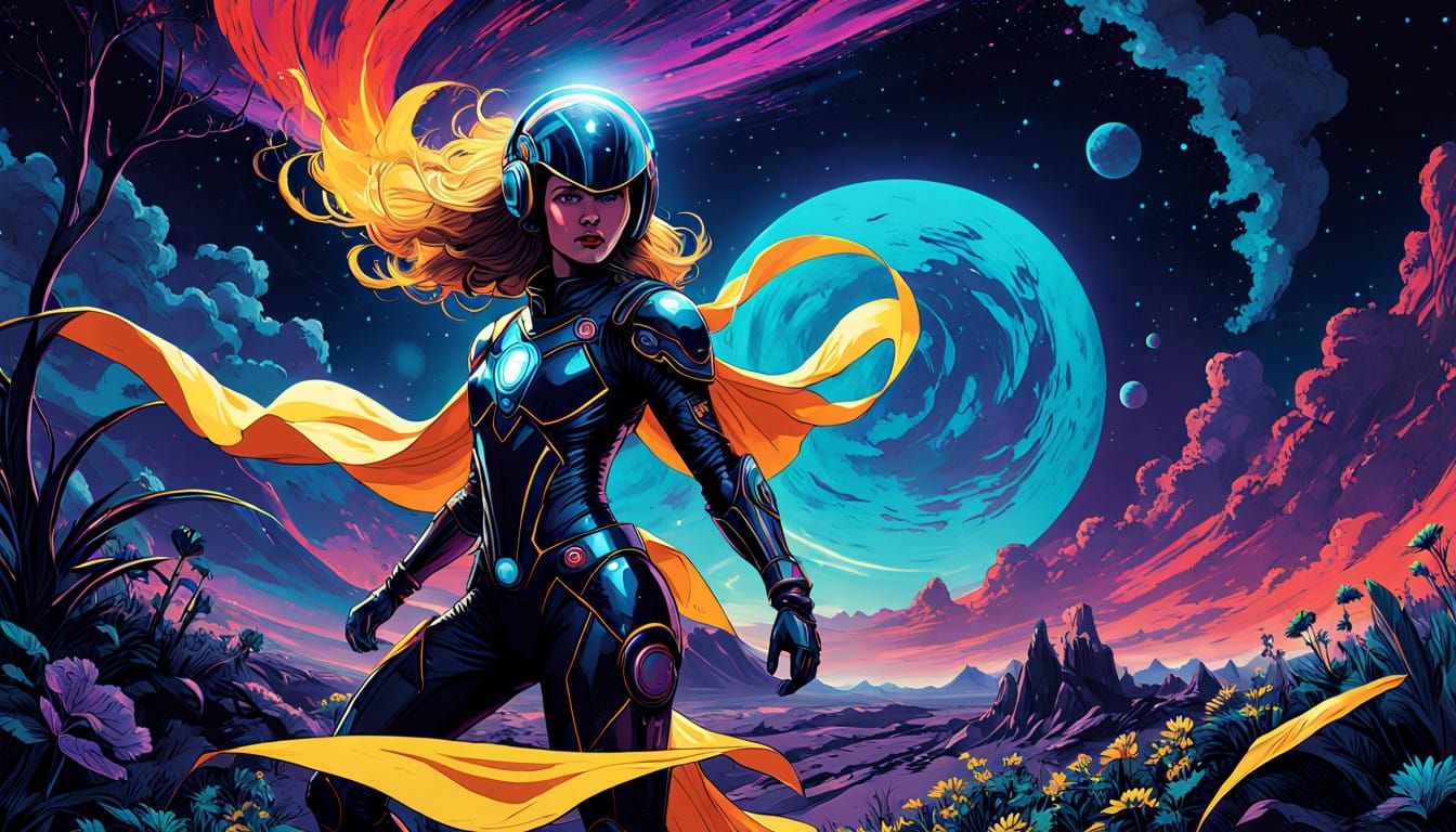 Galactic Guardian in Cosmic Battle Armor