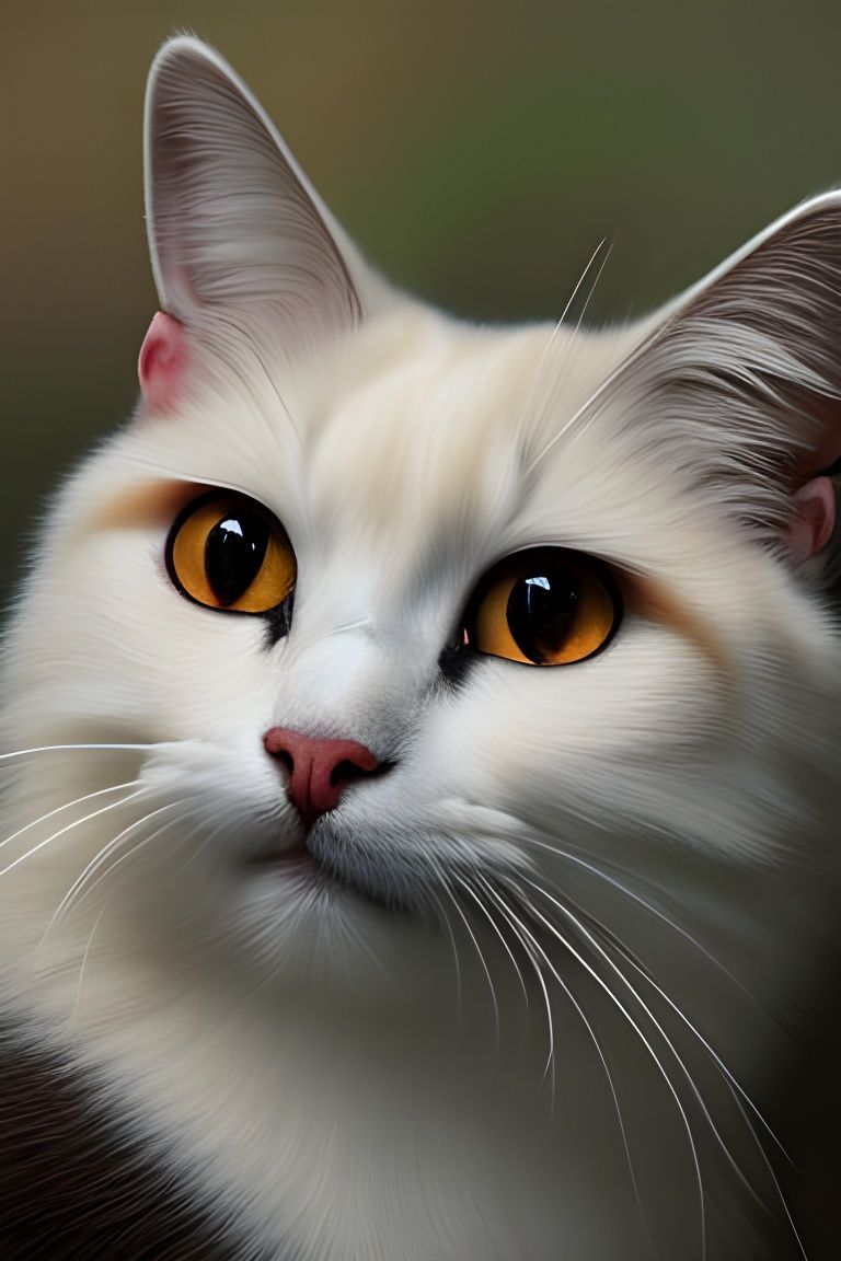 Hyperrealistic Portrait of a Playful Persian Cat