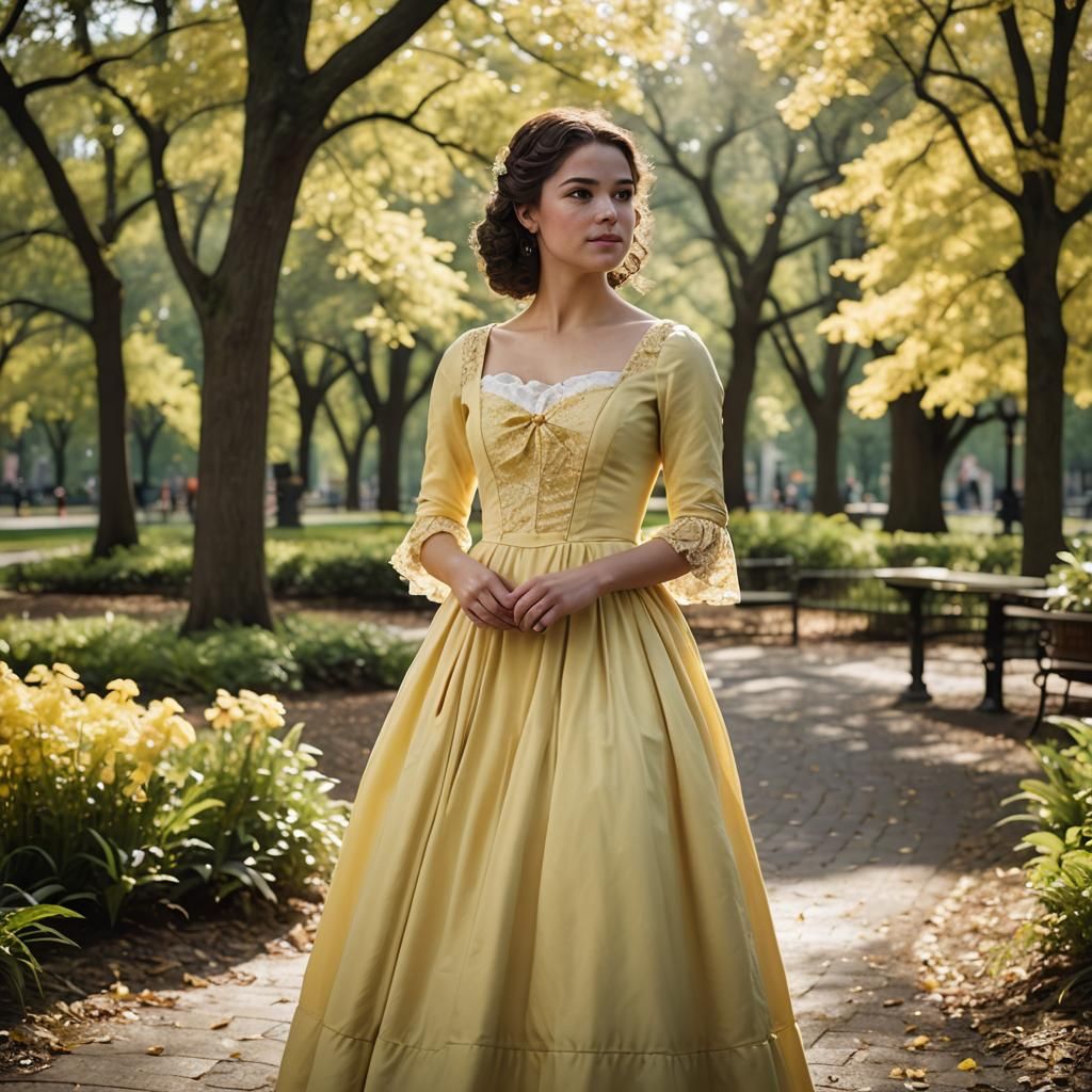 Teenager in Yellow Dress, Professional Photography Style