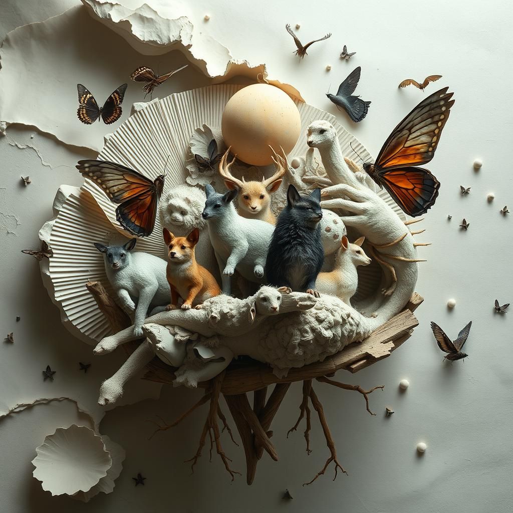 Dreamlike Wildlife Photo in Surrealist Style