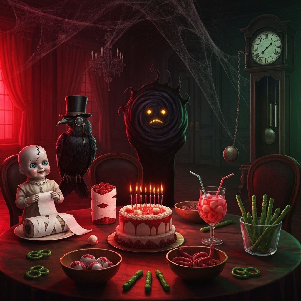 Spooky Birthday Party in Haunted Manor Ballroom