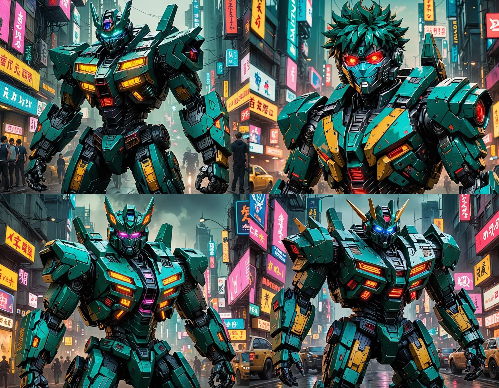 Izuku Midoriya as Cyberpunk Transformer