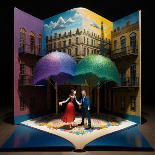 West Side Story Pop-Up Book: Hyperrealistic Illustration