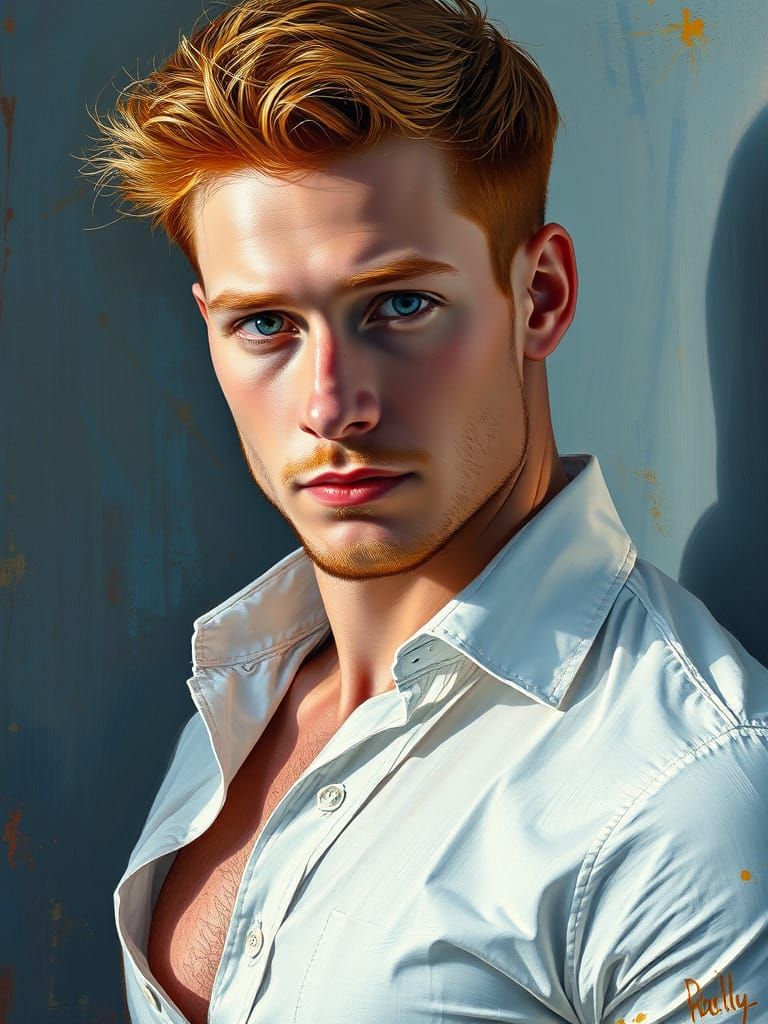 Confident Neo-Expressionist Male Portrait