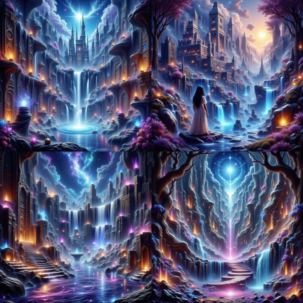 Magical Realm of Spell Schools and Starlight Bridges