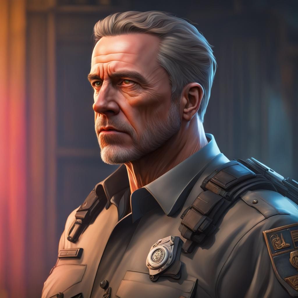 Scott Ritter as Hero in Hyperrealistic Digital Art