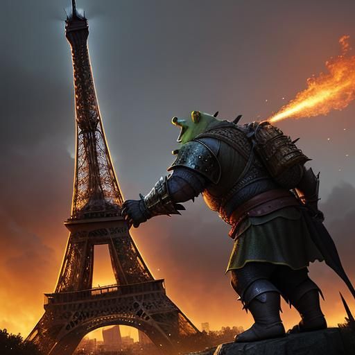 Shrek's Fantasy Destruction of the Eiffel Tower