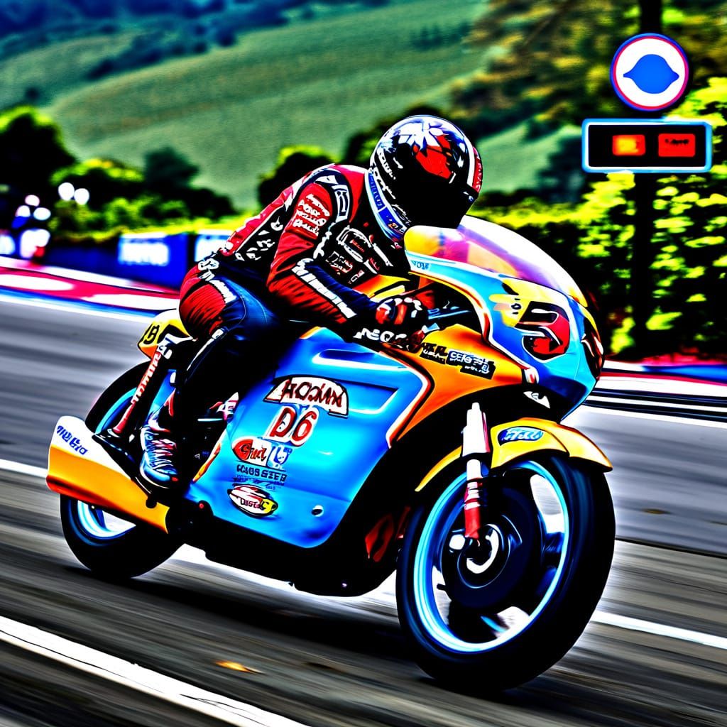 Vintage Isle of Man Motorcycle Race Art