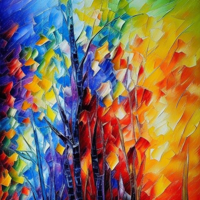 Expressionist Oil Painting in Neo-Impressionist Style