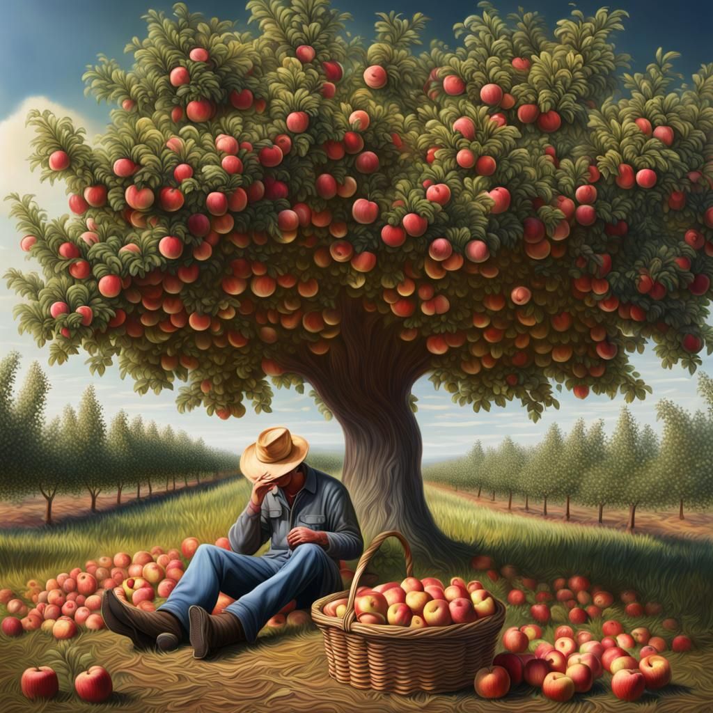 Abundant Apple Harvest in Ultra-Realistic Digital Art