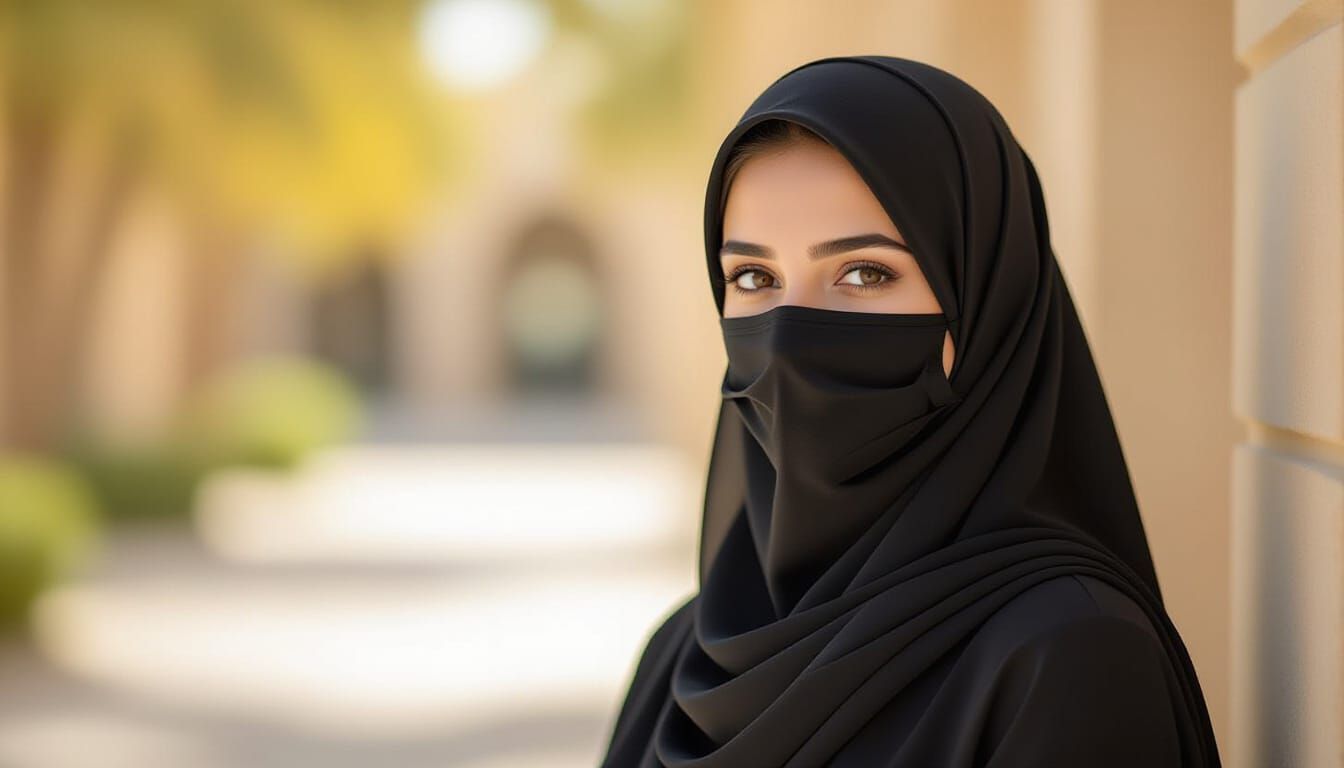 Young Woman in Niqab: Professional Photography